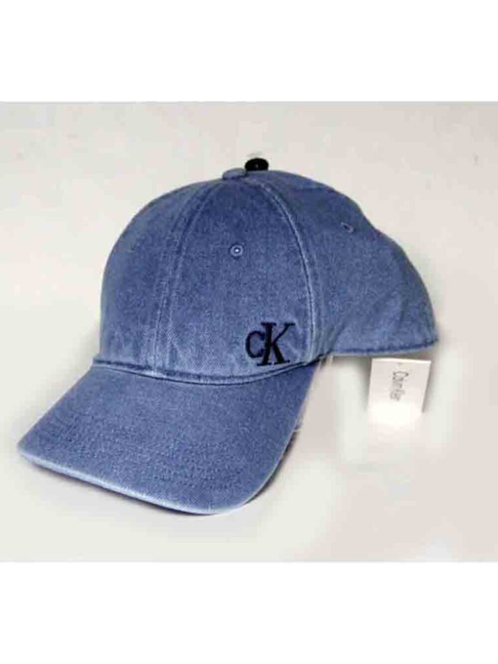 NWT Calvin Klein Blue Denim Logo Baseball Cap Men's Size Small - Medium